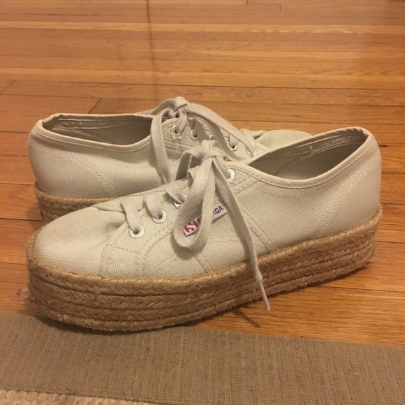 superga platform beige